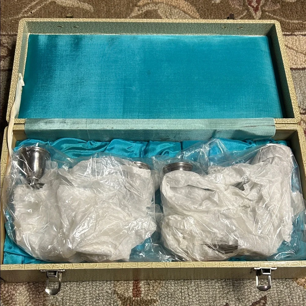 Silver Candle Holders 950 sterling silver not weighted candle holders 366 grams - Picture 3 of 3